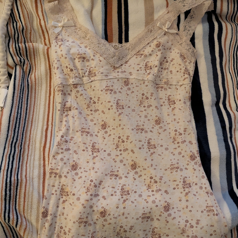 Floral Lace Trim Slip Dress